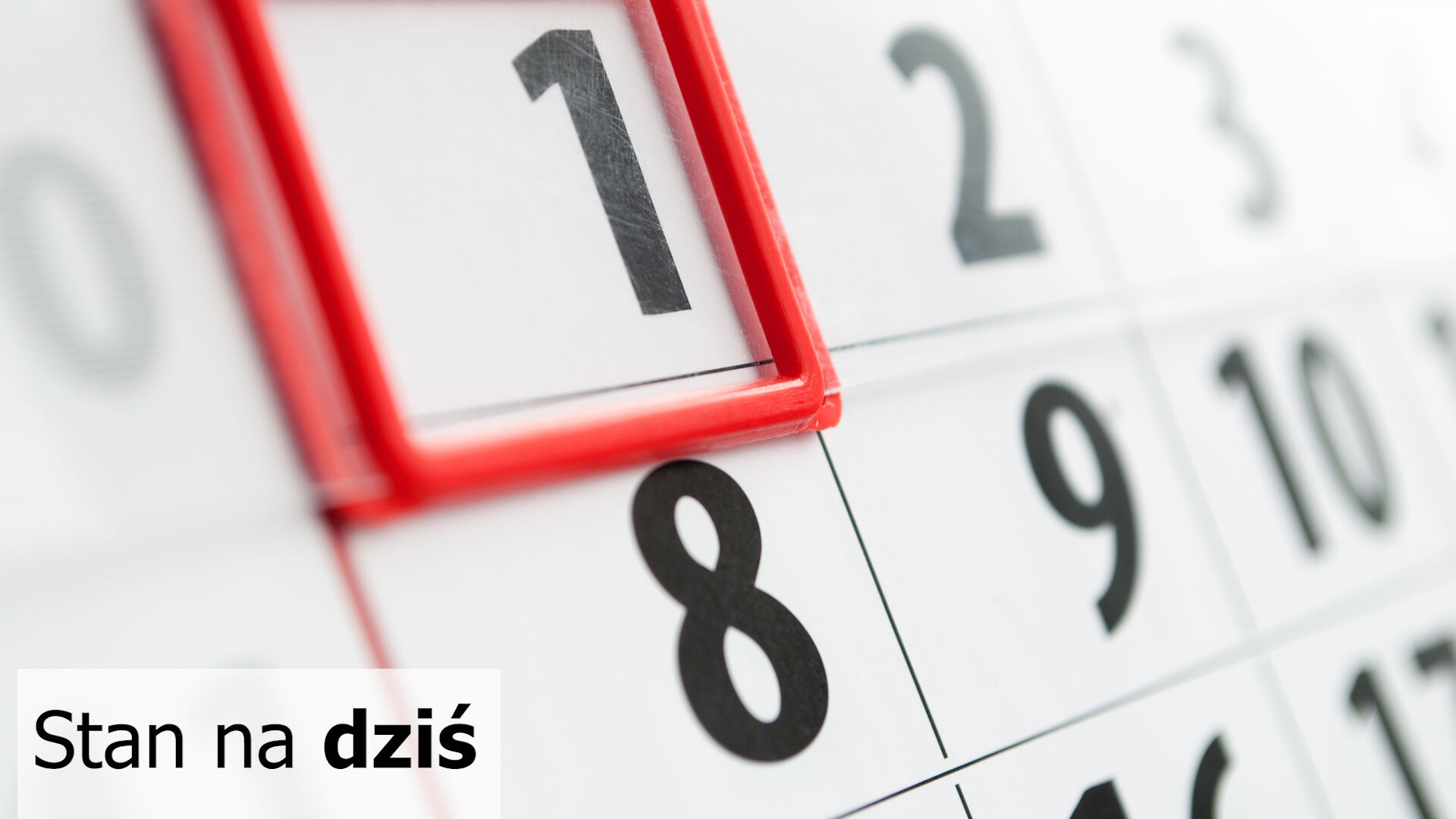 Centralna Informacja udostępnia dane na dzisiaj
